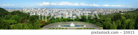 札幌市看法從Asahiyama公園的 札幌市看法從Asahiyama公園的 10915
