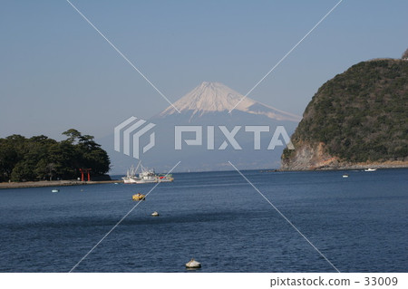富士山和漁船 富士山和漁船 33009