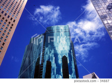 Shiodome · skyscraper · blue sky 34887