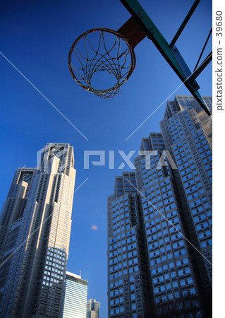 Skyscraper and basketball goal Skyscraper and basketball goal 39680