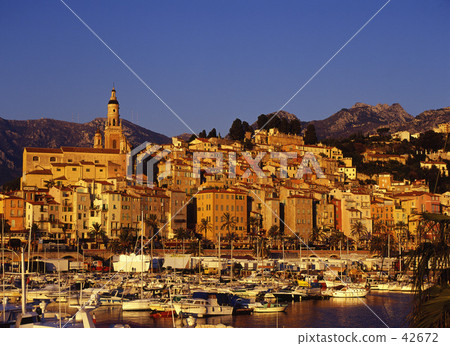 Menton city and yacht harbor 42672