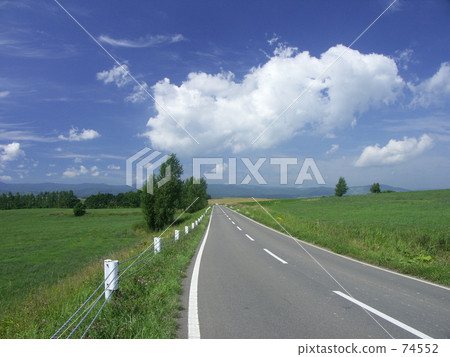 straight, hill, horizon 74552