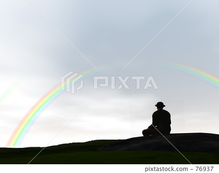 People watching the rainbow 76937