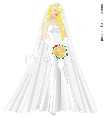 Women in a wedding dress 84666