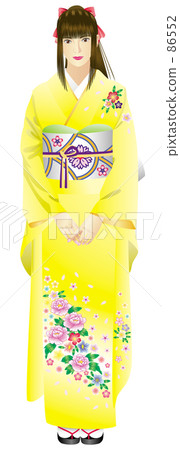 和服的女性(黃色) 和服的女性(黃色) 86552