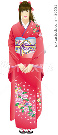 Women in kimono (red) Women in kimono (red) 86553