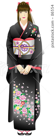 Women in kimono (black) Women in kimono (black) 86554
