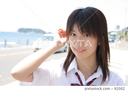 湘南·學校女孩高中生在夏天 湘南·學校女孩高中生在夏天 92082