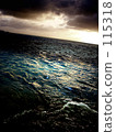 颱風的海洋。 115318