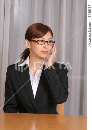 Business woman fixing eyeglasses Business woman fixing eyeglasses 136017