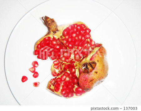 白盤上破碎的石榴 白盤上破碎的石榴 137003