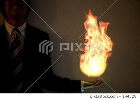 A salaryman who gives off flames 144329