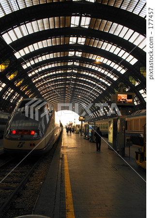 Milan Central Station and ES Eurostar Italy Milan Central Station and ES Eurostar Italy 177457