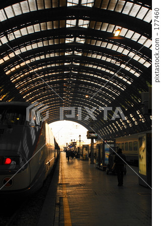 Milan Central Station and ES Eurostar Italy Milan Central Station and ES Eurostar Italy 177460