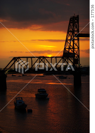 Chikugo River rising bridge 177536