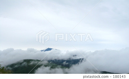 從秋田Komagatake山頂看見的雲海 從秋田Komagatake山頂看見的雲海 180143
