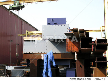 Work clothes and steel materials 206744