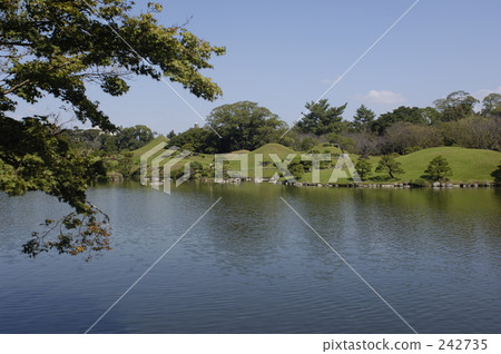 園林綠化 廣闊 池塘 242735
