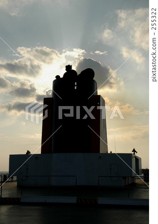 Ship's chimney and sky 255322
