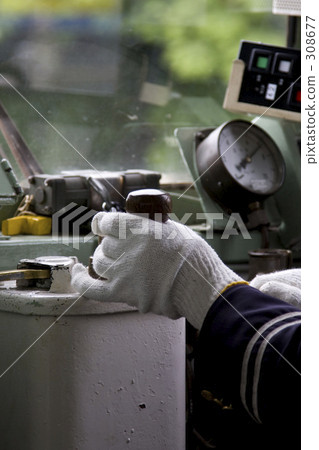 Driver's hand with safety Driver's hand with safety 308677