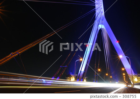 suspension bridge, long exposure, overpass 308755