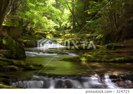 山間溪流 山間溪流 324725