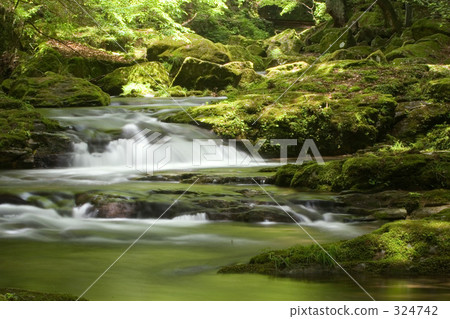 山間溪流 山間溪流 324742