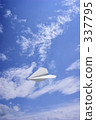 Blue sky and paper airplane 337795