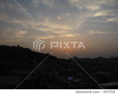 The setting sunset 345708