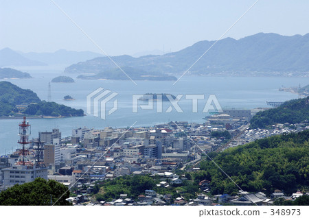 Onomichi city bird's eye view 348973