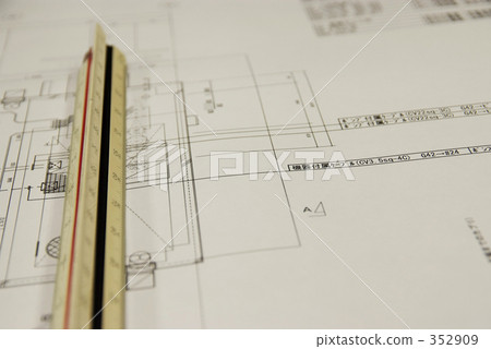 top view, ground plan, blueprints 352909