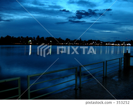 Chao Phraya River at night 353252