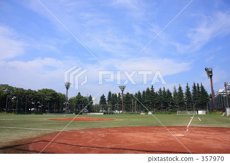 Blue sky and baseball field 2 357970