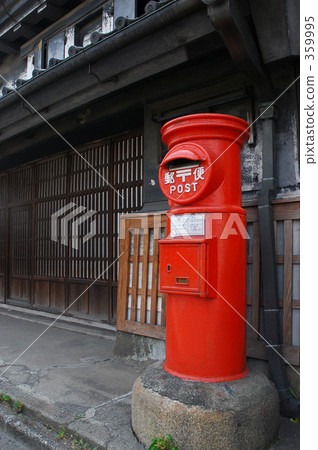 與Kawagoe步行/紅色崗位的風景 359995