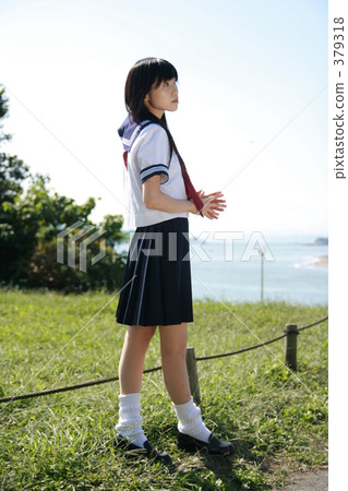 湘南的水手服女孩高中女生 379318