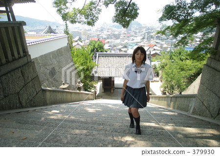 uniform, brown hair, hill 379930