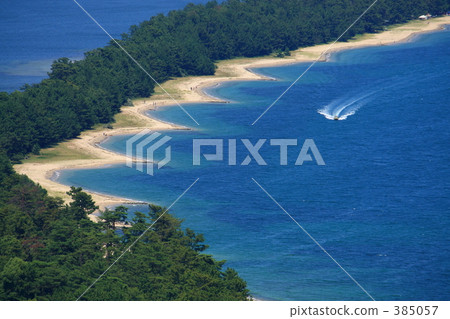 Amanohashidate的鋸齒狀沙灘 385057