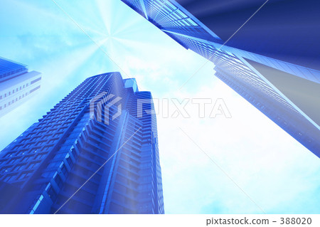 City buildings and sky 388020