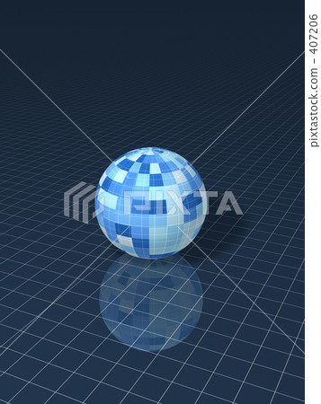 網格和球體（垂直） 407206