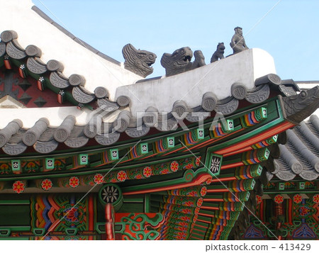 Roof tile and decoration of Changdeokgung Palace Roof tile and decoration of Changdeokgung Palace 413429