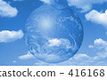Ecology / blue sky and the earth 416168