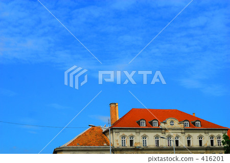 公寓 空白背景 天空背景 416201