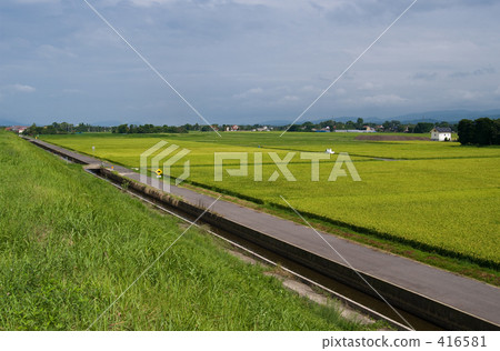 Scenery along the Hii River dike Scenery along the Hii River dike 416581