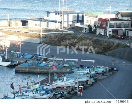 fishing port, fishing boat, banner 419668