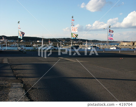 fishing port, banner, flag 419704