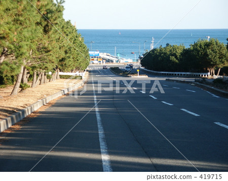 road, straight road, surface of the sea 419715