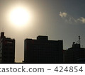 The sun in the office town 424854