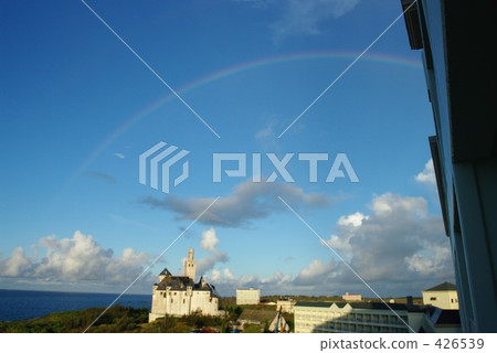 rainbow, outside, surface of the sea 426539