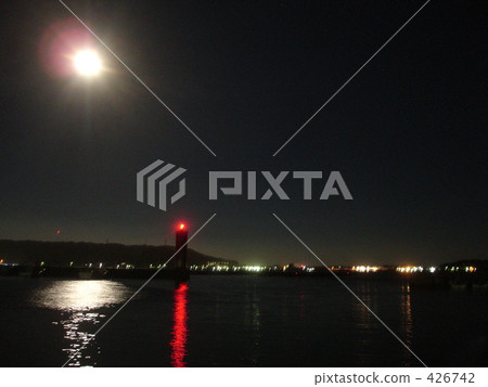 大島港口在晚上 426742