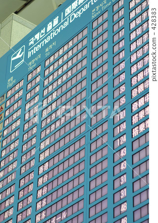 Airport departure and arrival bulletin board 428383